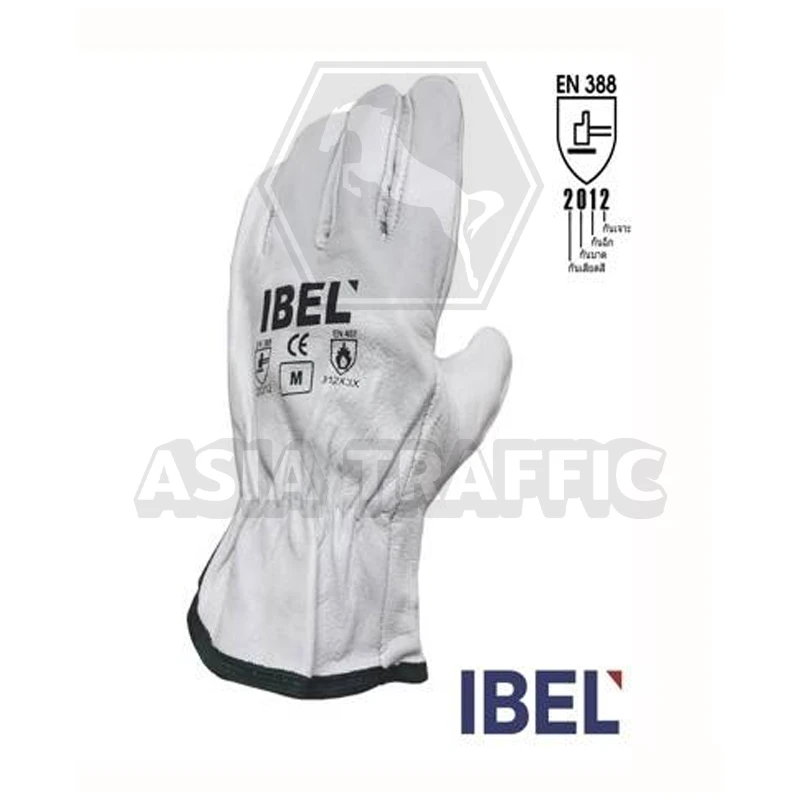 I-BEL ถุงมือช่างหนังแกะ อย่างหนา ขอบจั๊ม ถุงมือ