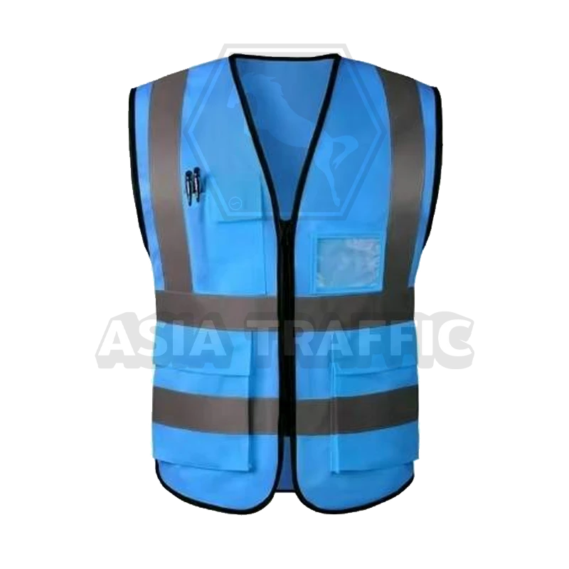 เสื้อสะท้อนแสง สีฟ้า เสื้อสะท้อนแสง