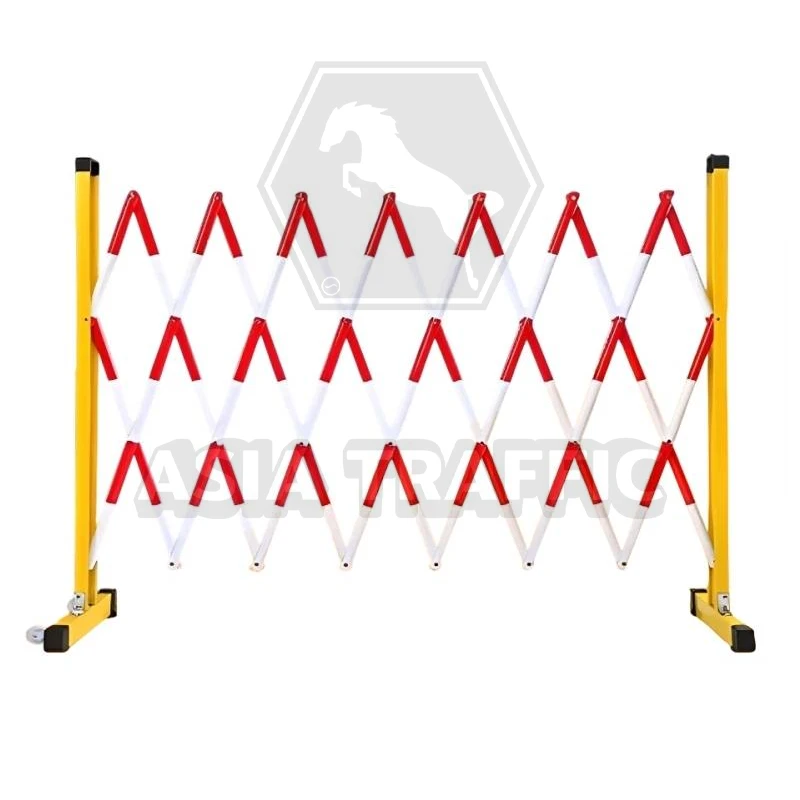 แผงกั้นไฟเบอร์ยืดหดได้ แผงกั้นจราจร เหล็กสแตนเลส