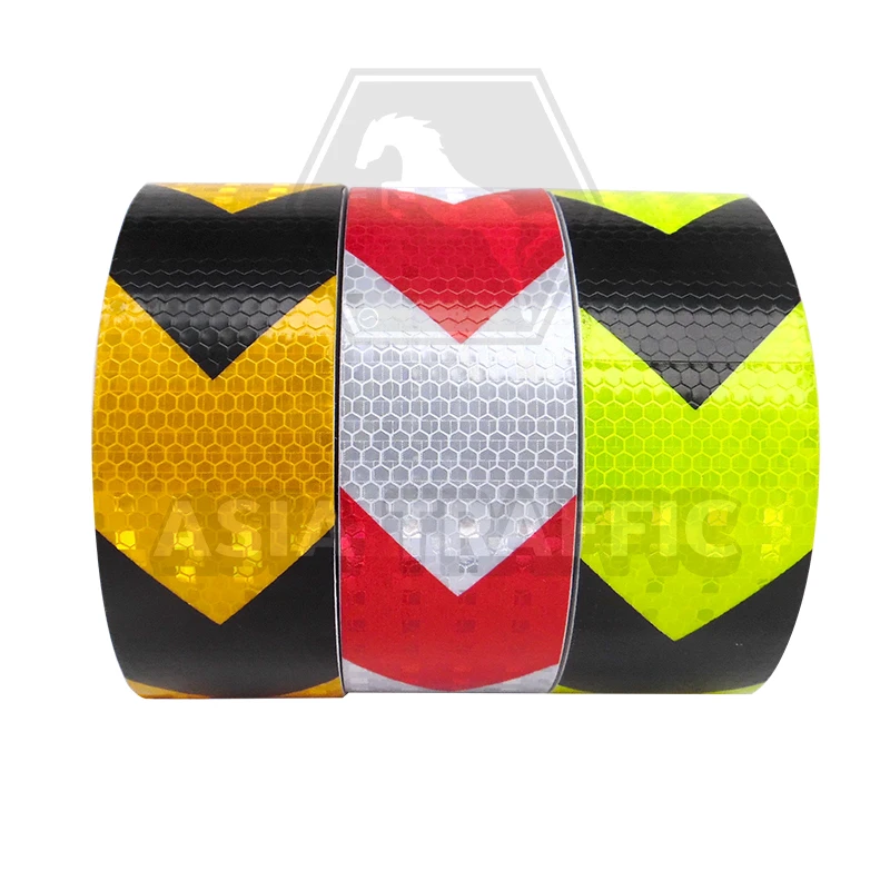 เทปสะท้อนแสง ลายลูกศร เทปกั้นเขต เทปตีเส้น และเทปสะท้อนแสง