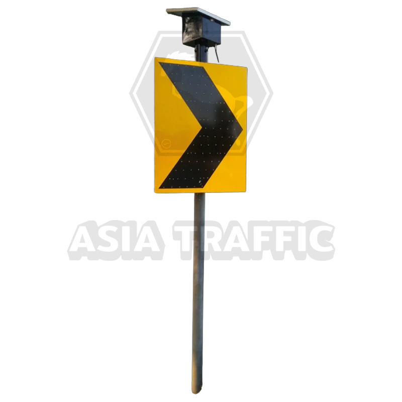 ป้ายเตือนทางโค้ง พลังงานแสงอาทิตย์ ป้ายจราจรแจ้งเตือนพลังงานแสงอาทิตย์