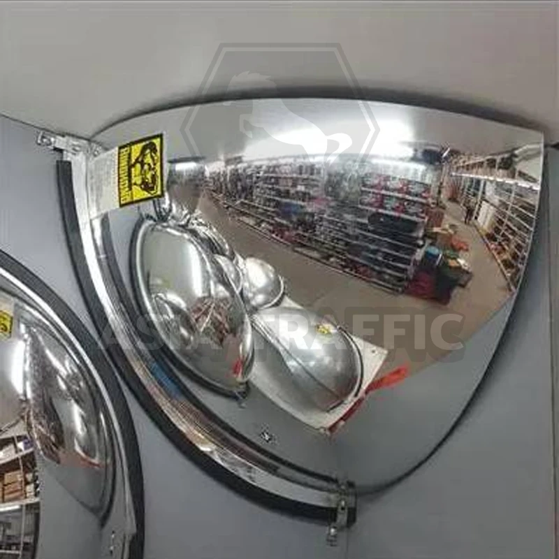 กระจกสะท้อนครึ่งวงกลมขนาด1/2 45 ซม. กระจกสะท้อนเข้ามุม