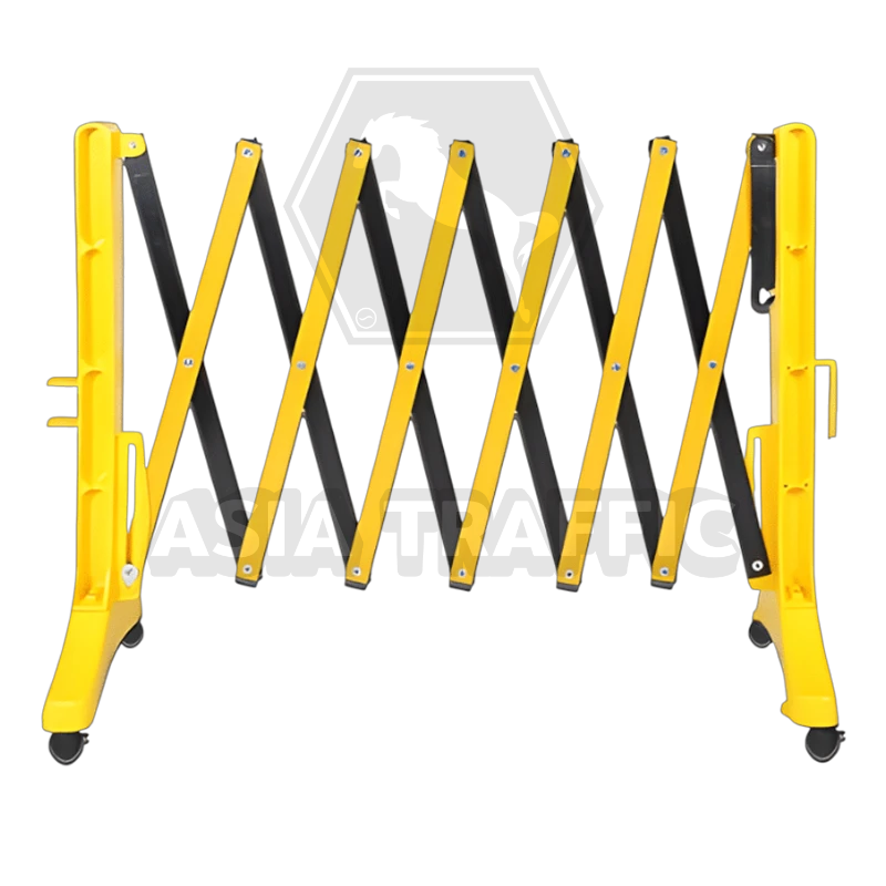 แผงกั้นยืดได้ แผงกั้นจราจร เหล็กสแตนเลส