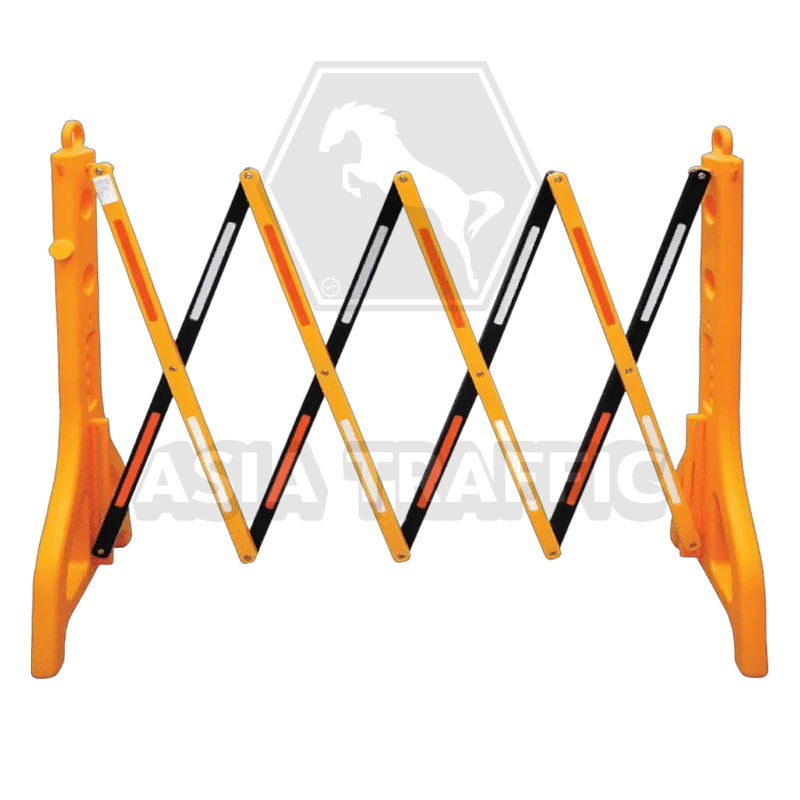 แผงกั้นยืดได้ แผงกั้นจราจร เหล็กสแตนเลส