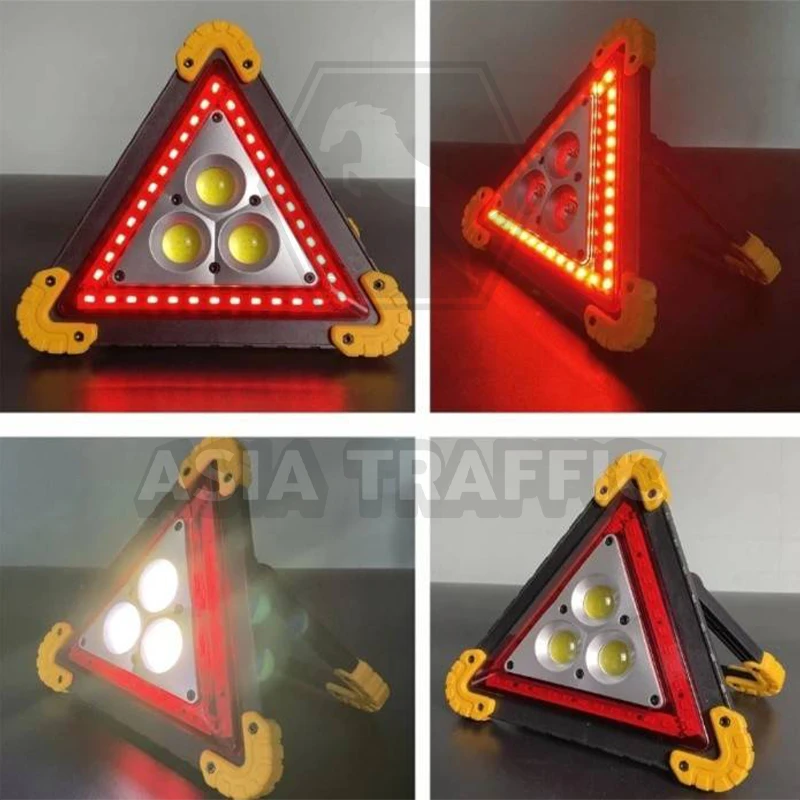 ไฟฉุกเฉิน LED ทรงสามเหลี่ยมอเนกประสงค์ อุปกรณ์เสริมความปลอดภัย