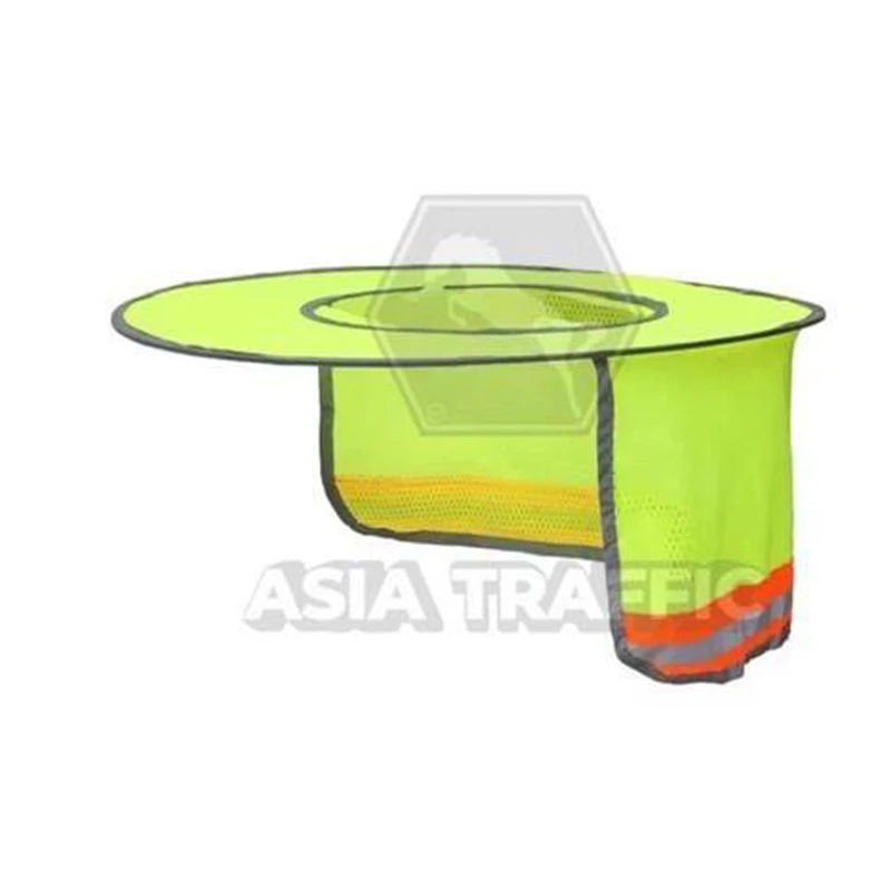  ม่านกันแดดสำหรับหมวกนิรภัย ขอบสะท้อนแสง กันแสง UV สีเขียว ม่านกันแดดสำหรับหมวกนิรภัย