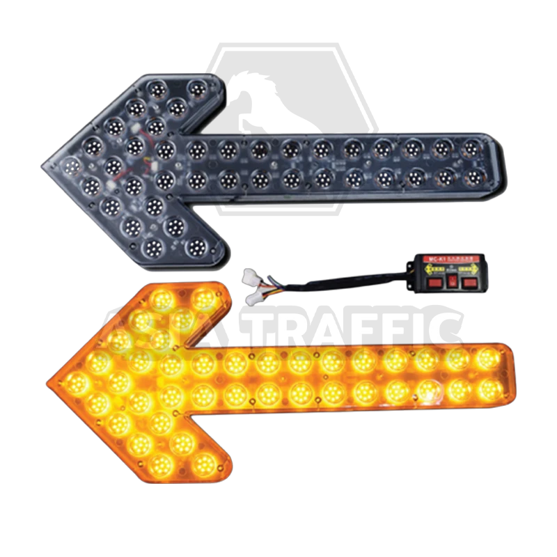 ลูกศรไฟกระพริบ LED ติดท้ายรถ ป้ายบอกสัญญาณ