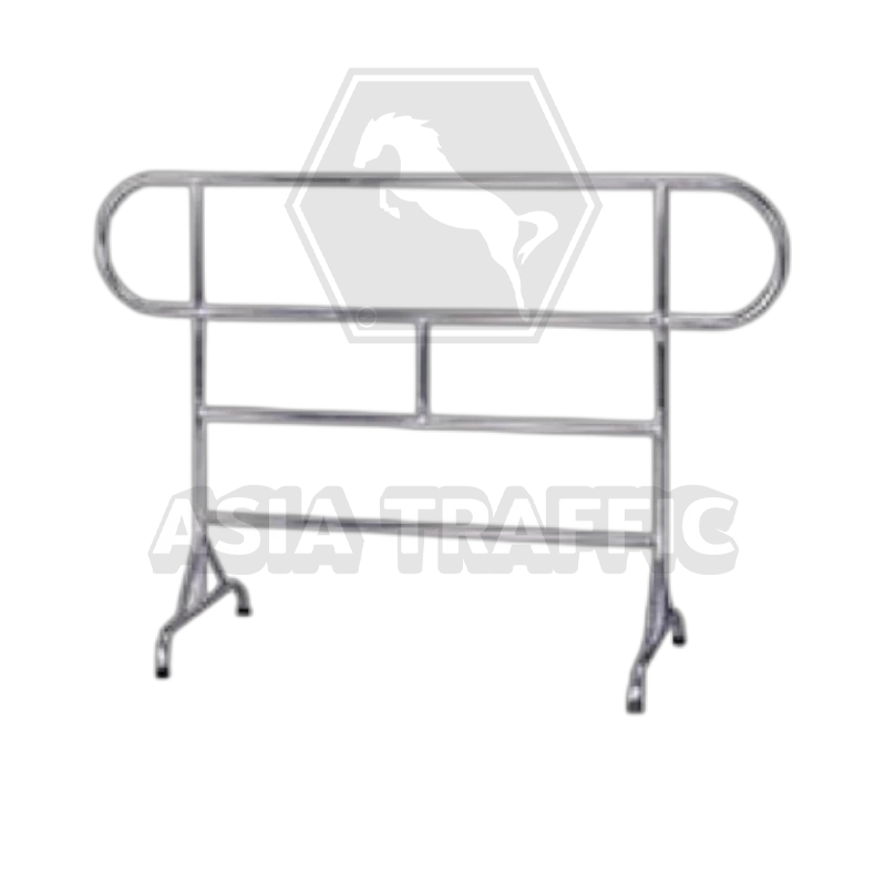  แผงกั้นสแตนเลสแบบหูช้าง ขนาด 1.5 เมตร ไม่มีล้อ แผงกั้นจราจร เหล็กสแตนเลส