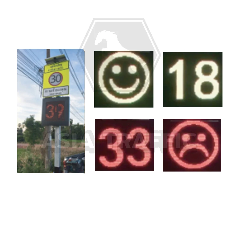  ป้ายแจ้งเตือนความเร็วพลังงานแสงอาทิตย์ ป้ายจราจรแจ้งเตือนพลังงานแสงอาทิตย์