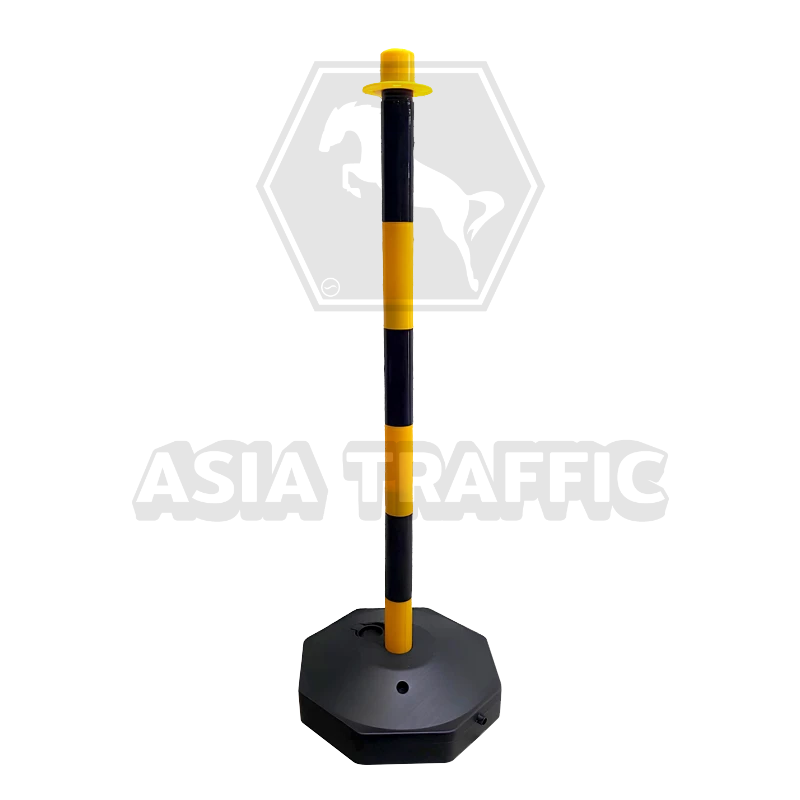 เสาล้มลุก HDPE 90 ซม. เหลืองดำ เสาล้มลุก